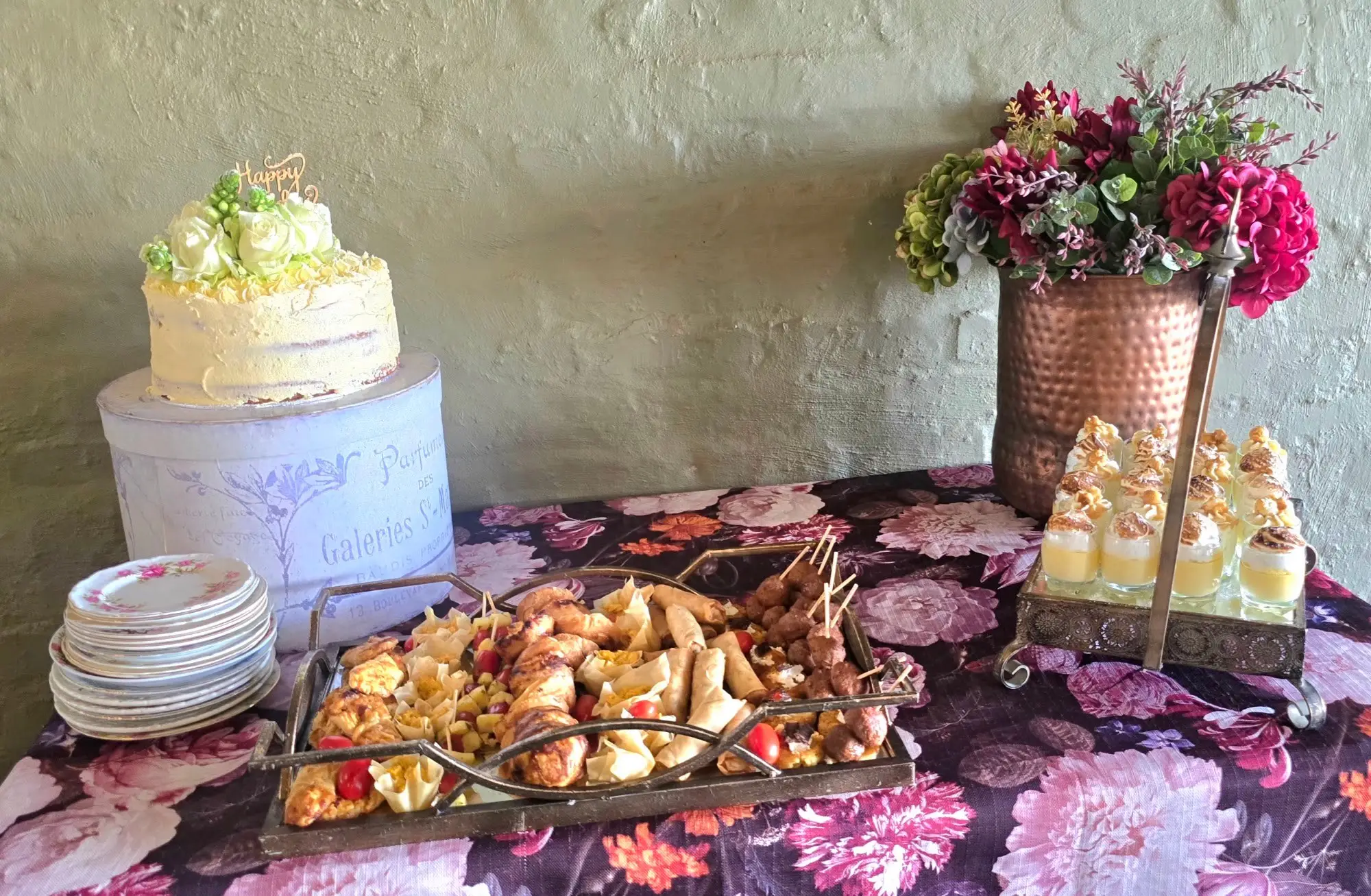 A dessert buffet laid out for a party