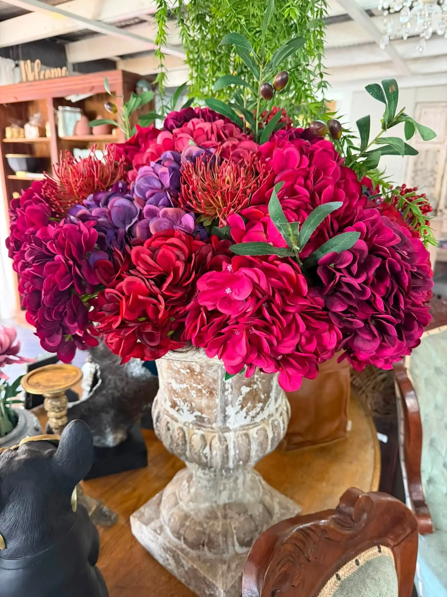 Hydrangeas and proteas
